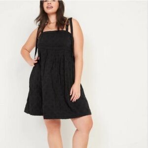 Old Navy Tie-shoulder Embroidered Mini Dress